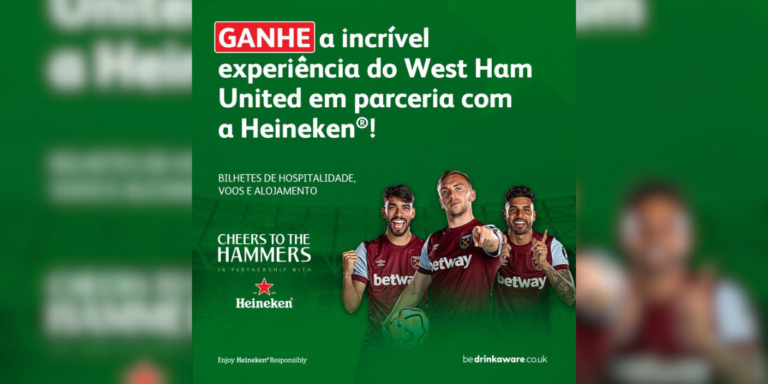 Heineken ativa patrocínio ao West Ham com ação para levar consumidor estrangeiro a Londres