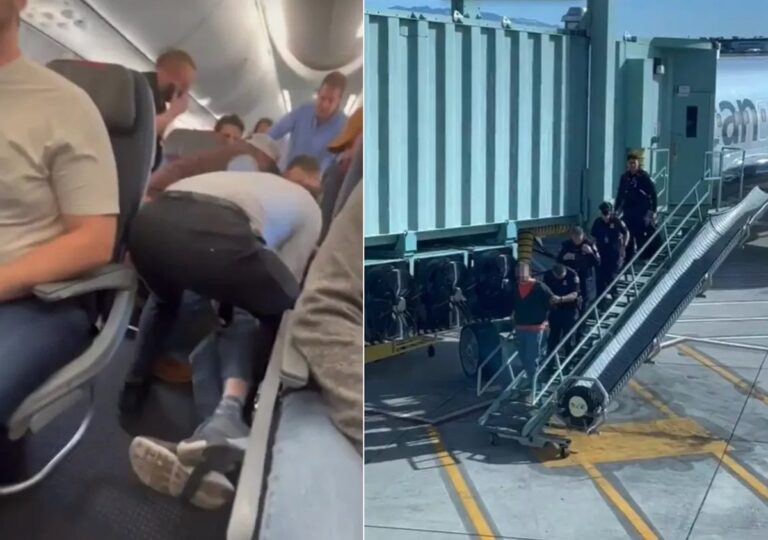 Passageiro é dominado com fita adesiva e lacre após abrir porta de avião durante voo nos EUA