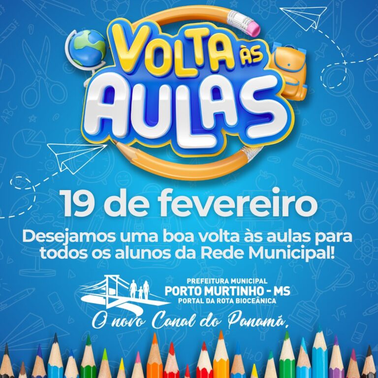 Volta as aulas em Porto Murtinho acontece na segunda-feira (19)