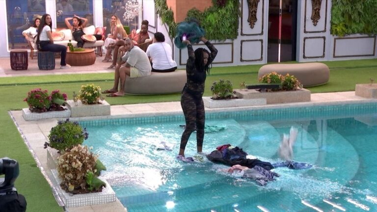 Após jogar mala de Davi na piscina do BBB 24, Leidy Elin recebe alvo, mala, vômito e corações partidos no Queridômetro