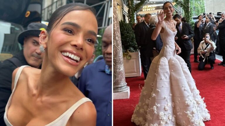 Bruna Marquezine brilha no Met Gala com referência à infância e R$ 5,6 milhões em joias