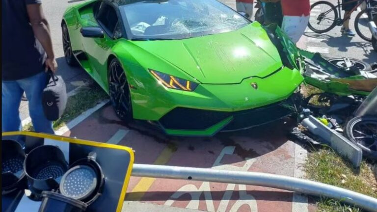 Motorista bate Lamborghini após ter relógio de luxo roubado