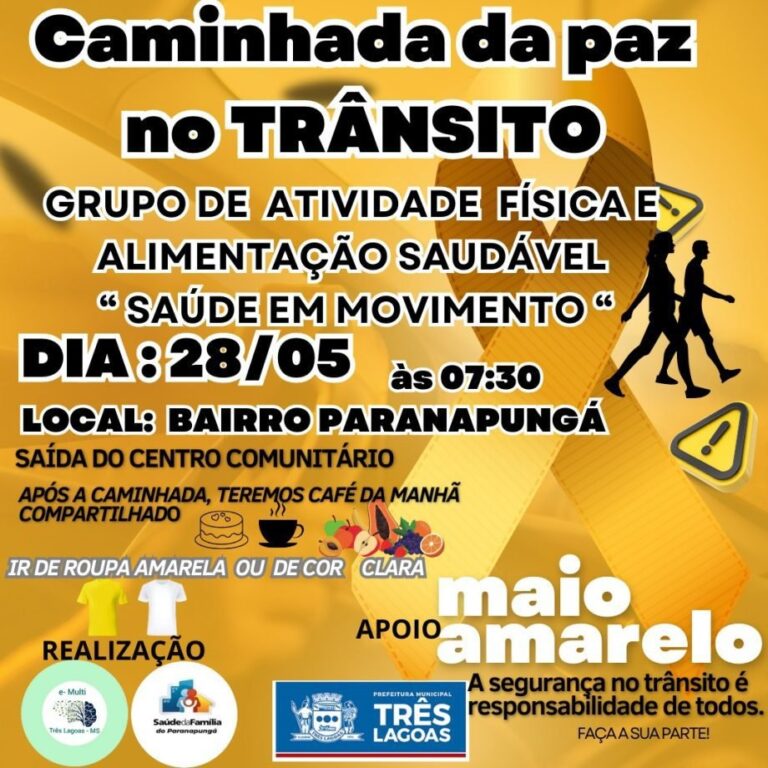 Prefeitura de Três Lagoas promove corrida em alusão ao “Maio Amarelo”