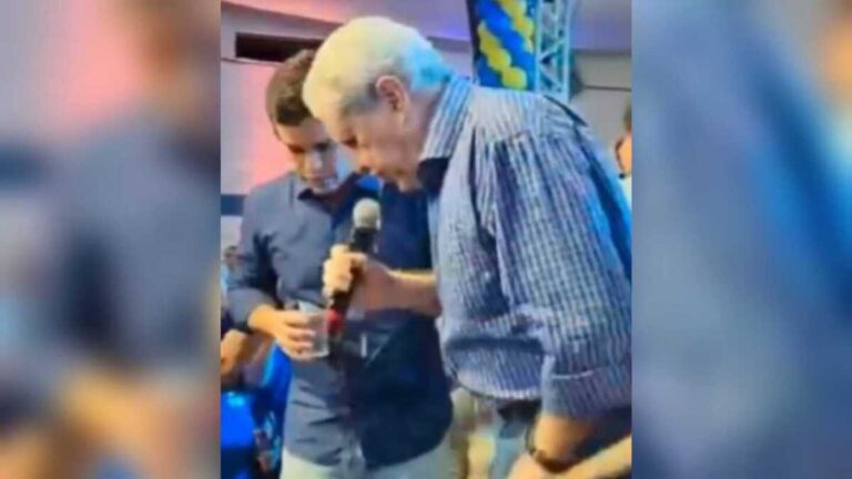 'Ele está bem' diz Puccinelli Jr. após pai passar mal em evento político (vídeo)