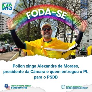 Em um discurso raivoso e indignado, o deputado federal Marcos Pollon (PL) xingou o ministro Alexandre de Moraes, do Supremo Tribunal Federal, de “f.d.p.” e o presidente da Câmara dos Deputados, Hugo Motta (Republicanos), de “um baixinho de um metro e sessenta” para não citar o vocabulário chulo.

Ele não poupou nem os colegas de partido, citando nominalmente o deputado federal Rodolfo Nogueira (PL). Ele xingou de “canalhas, canalhas” os companheiros do PL que entregaram o partido para o PSDB. Ele disse que tentaram impedi-lo de discursar na carreata deste domingo (3) porque ia detonar a aliança com os tucanos.

“Quem é que engoliu o PSDB”, bradou. “(Não iam deixa-lo discursar) justamente para denunciar aqueles que entregaram o PL para a p@rra do PSDB. Canalhas! Canalhas!!”, vociferou. O convite para o ex-governador Reinaldo Azambuja se filiar e assumir o comando do PL no Estado foi feito diretamente pelo ex-presidente Jair Bolsonaro.

Pollon afirmou que não é festa da democracia “p@rra nenhuma”. “Tão f@dendo meu páis, o filho da puta do Alexandre de Moraes, que todo mundo tem medo de falar o nome porque tá mais preocupado em conservar o mandato”, detonou, sempre recorrendo a palavrões, apesar de postar dias de santos e versículos bíblicos nas postagens.
