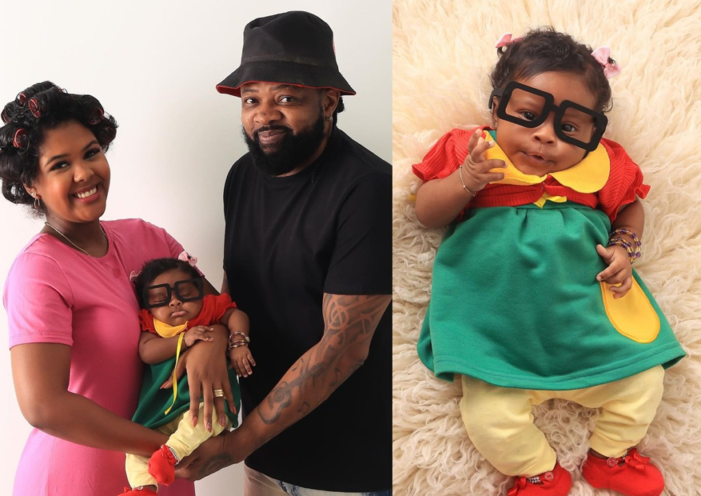 Alerta fofura! Xande de Pilares e Thay Pereira comemoram 2 meses da filha com ensaio temático