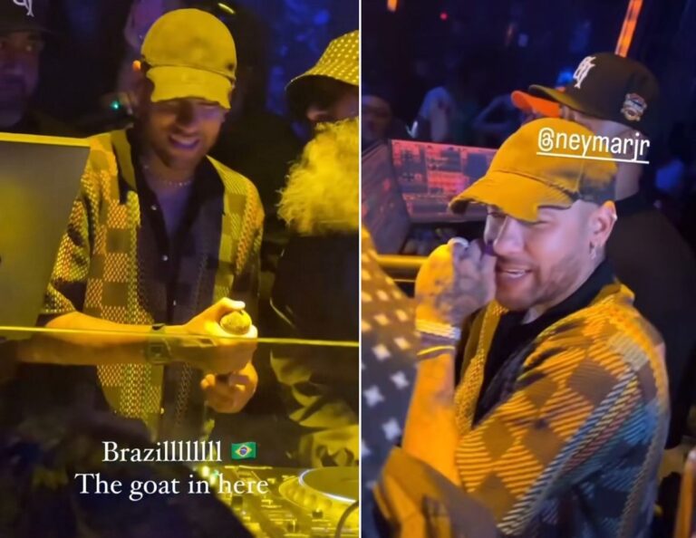 Após assistir empate do Brasil, Neymar curte noitada e canta funk em boate em Los Angeles; vídeo