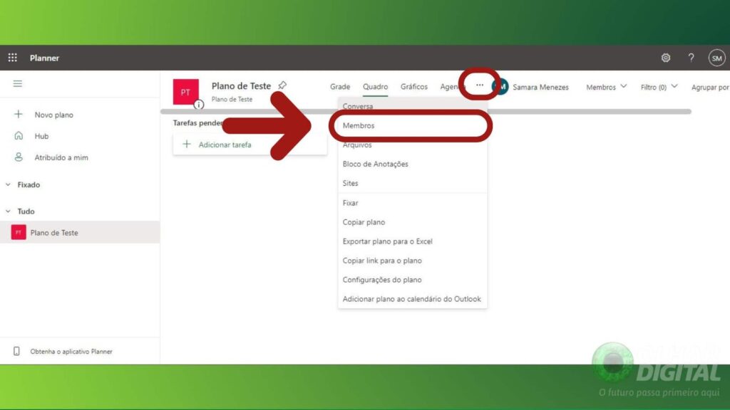 Como convidar membro da equipe ou cliente externo no Planner (Tasks) da Microsoft?