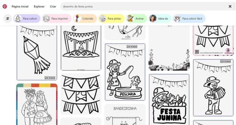 Desenho de festa junina para colorir ou imprimir: onde encontrar online