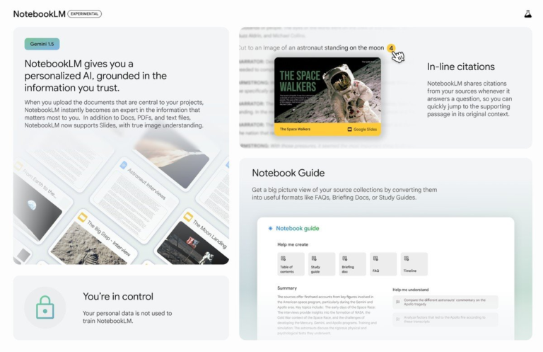 Google anuncia NotebookLM, IA que analisa documentos e responde perguntas
