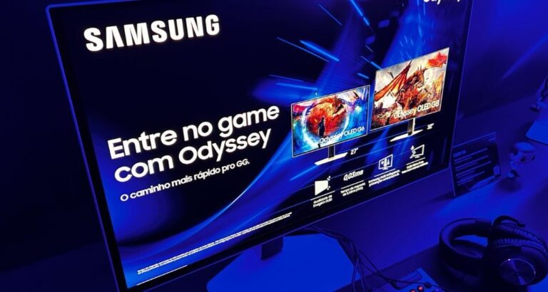 Samsung lança novos monitores gamer ultrapremium Odyssey G6 e G8 no Brasil