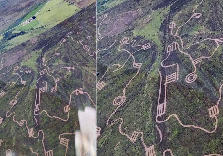 Aliens? Fazendeiro bêbado? Cópia de Nazca? Desenhos em campo no País de Gales intrigam internautas