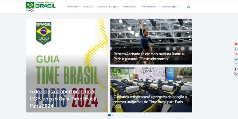 Às vésperas de Paris 2024, COB relança site oficial e divulga guia do Time Brasil