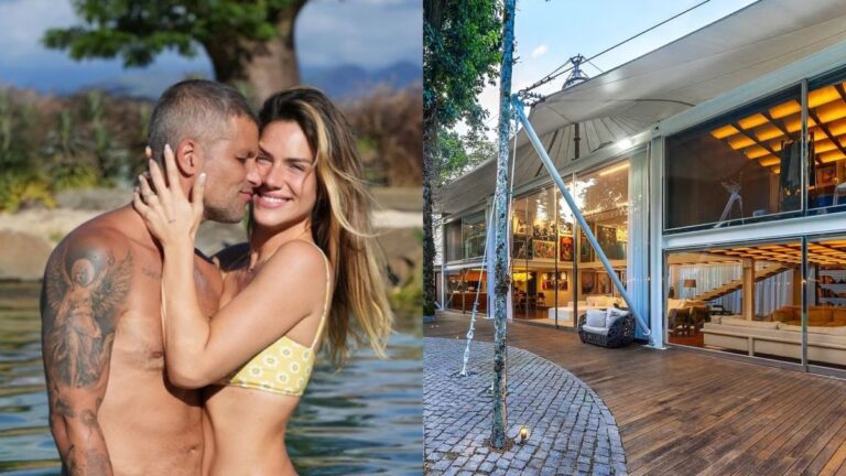 Com piscina até o interior da casa, Bruno Gagliasso e Giovanna Ewbank anunciam mansão por R$ 25 milhões, veja fotos