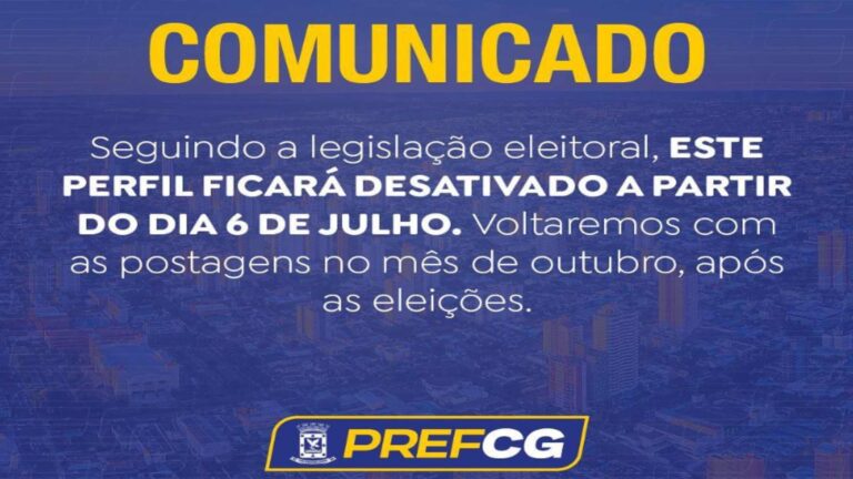 Redes sociais da Prefeitura de Campo Grande serão desativadas a partir de sábado