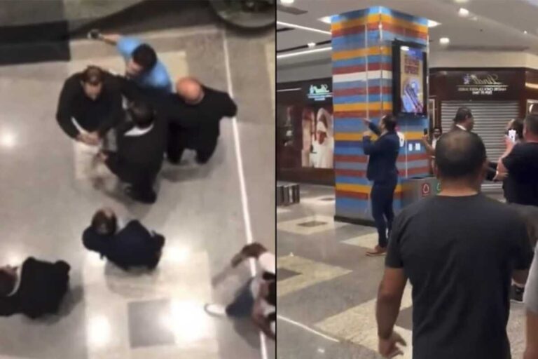 Janones cospe em homem durante briga em shopping de Brasília (vídeo)