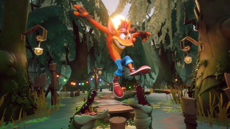 Cena de uma fase do jogo 'Crash Bandicoot 4: Its About Time'