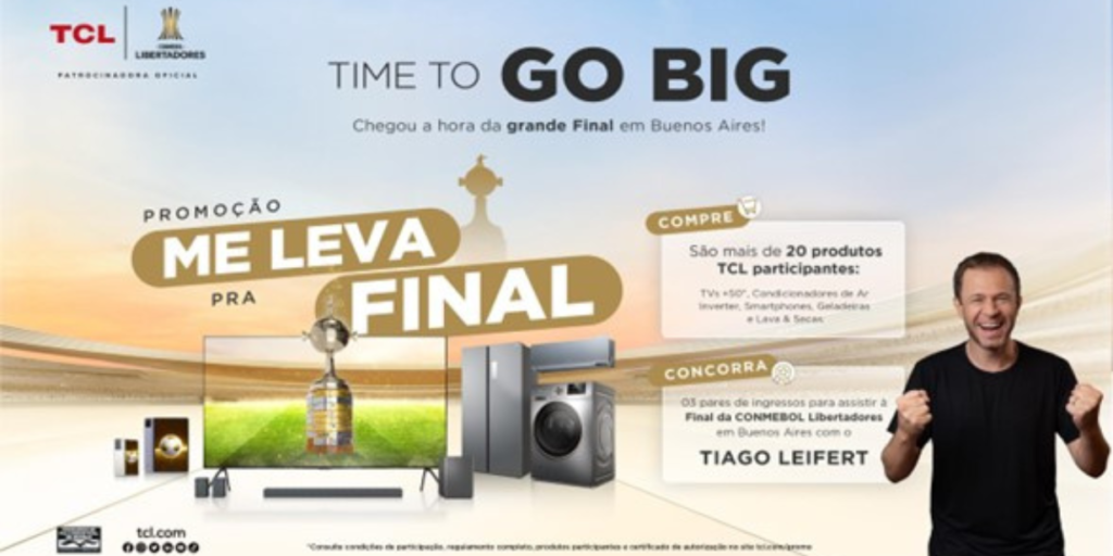Patrocinadora da Libertadores, TCL faz promoção para levar torcedor à final em Buenos Aires