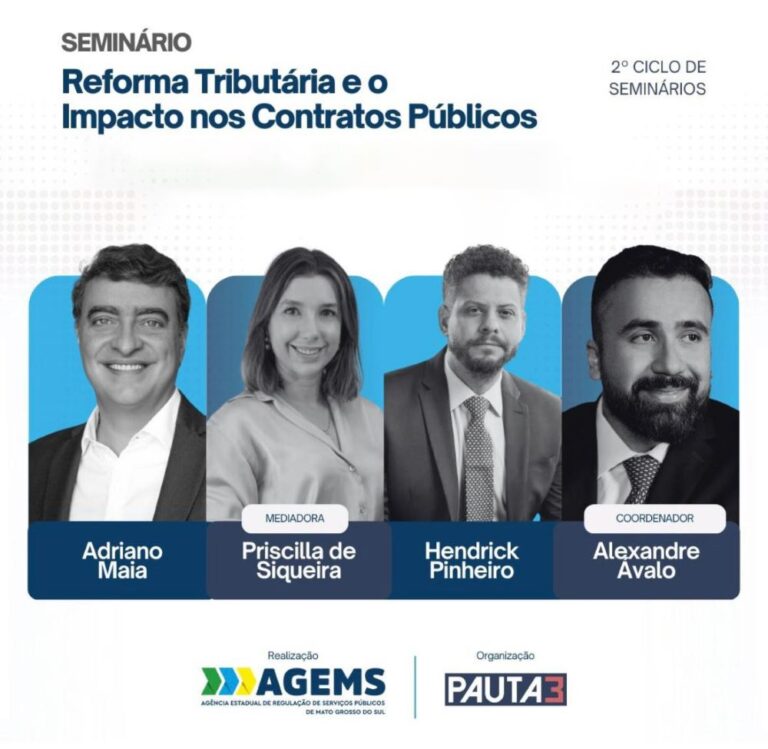 Seminário da AGEMS no dia 8/8 traz debate sobre a reforma tributária e os efeitos nos contratos públicos