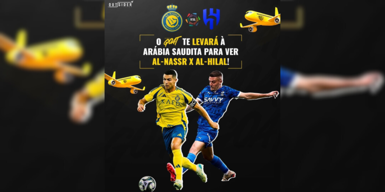 Goat lança concurso para levar inscrito à Arábia Saudita para clássico Al-Nassr x Al-Hilal