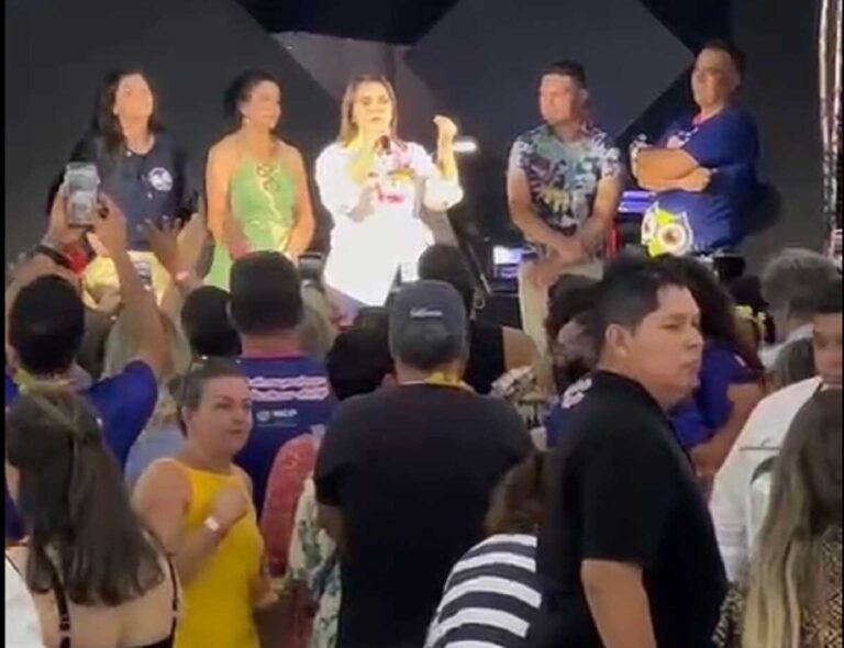 Adriane e Rose ficam 'ombro a ombro' em festa dos Professores em Campo Grande (vídeo)