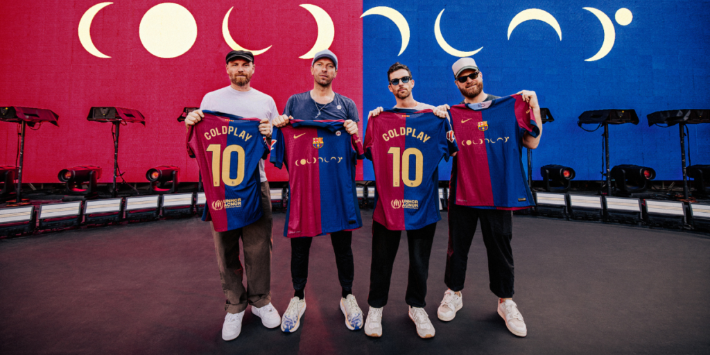 Barcelona estampará símbolo do Coldplay no uniforme em nova ação com Spotify para El Clásico