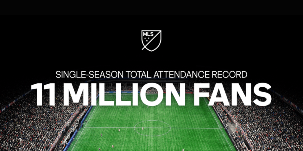 MLS acumula 11 milhões de torcedores em temporada regular e quebra recorde estabelecido em 2023