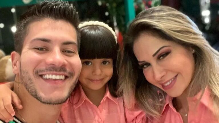 Treta? Arthur Aguiar falta em festa luxuosa de filha com Maíra Cardi