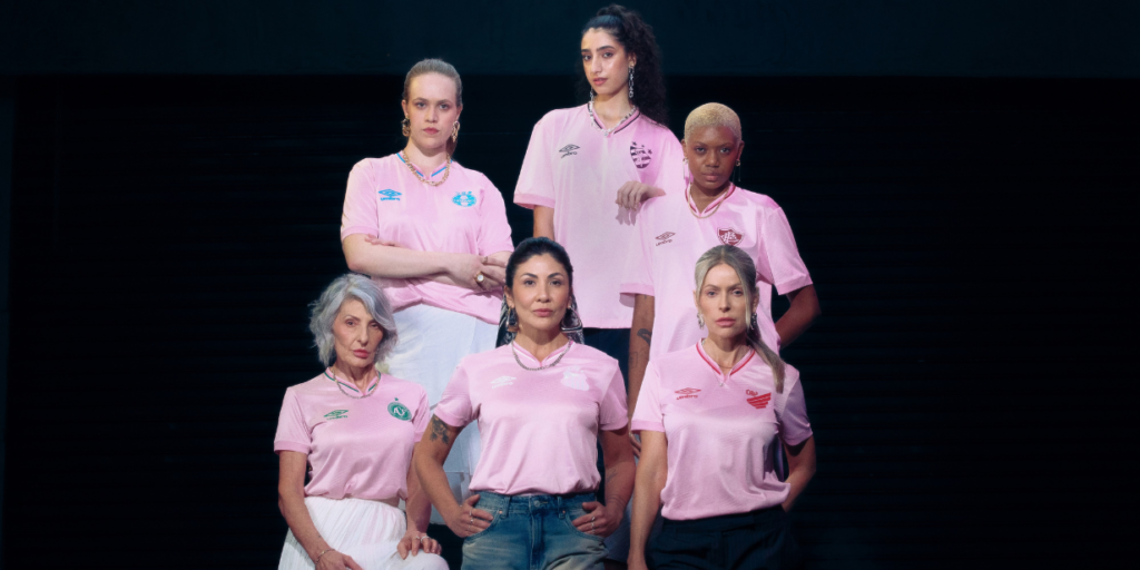Umbro lança camisas para seis clubes brasileiros em apoio ao Outubro Rosa