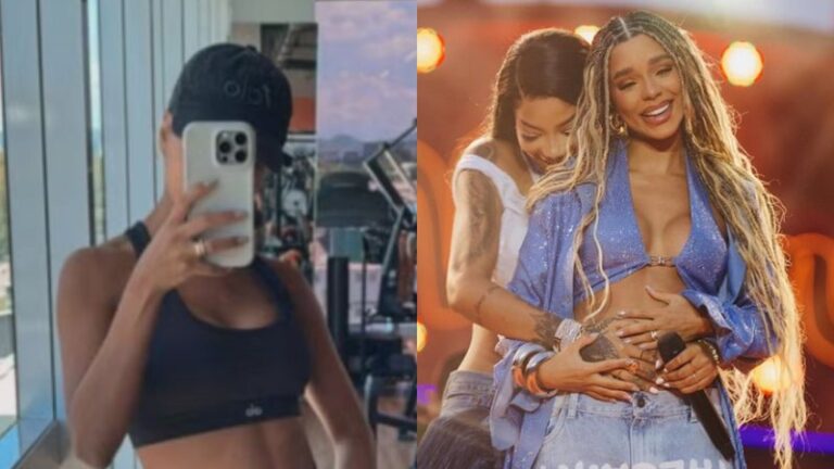 Grávida, Brunna Gonçalves exibe barriga durante treino: ‘Baby maromber’