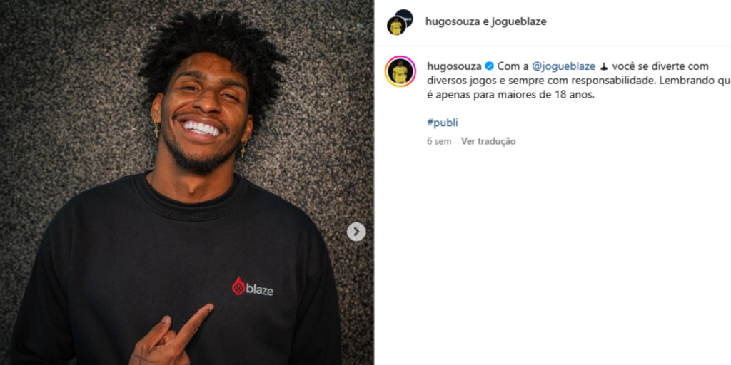 Hugo Souza, adquirido por Esportes da Sorte para Corinhtians, faz propaganda de patrocinador do Santos