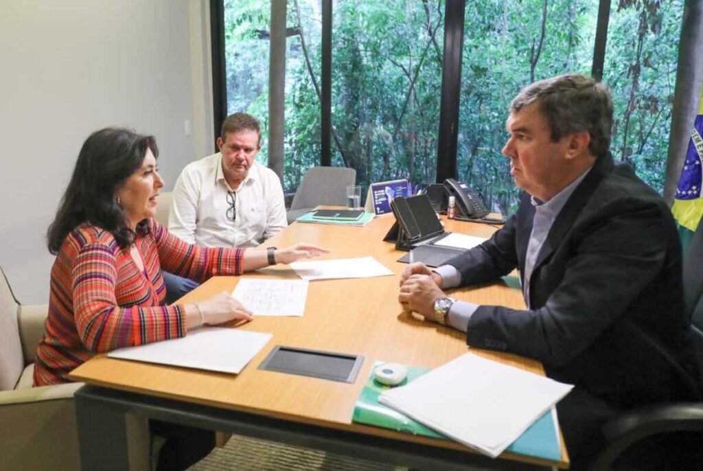 Riedel e ministra Simone discutem andamento de obras federais em MS