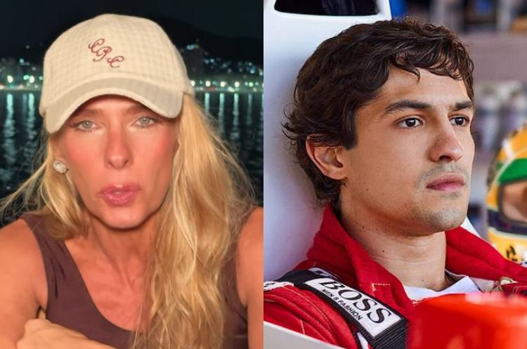 Adriane Galisteu e Gabriel Leone, ator que interpreta o Senna na série da Nerflix (Reprodução: Instagram/Netflix)