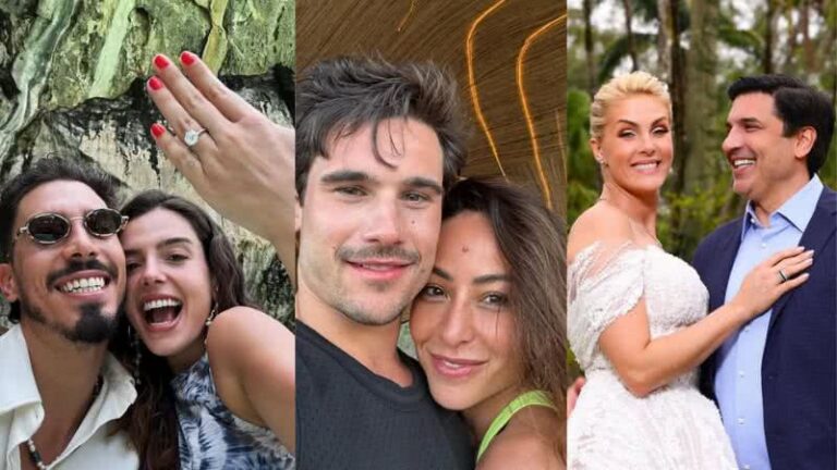 O amor está no ar! Confira os casais famosos que noivaram em 2024