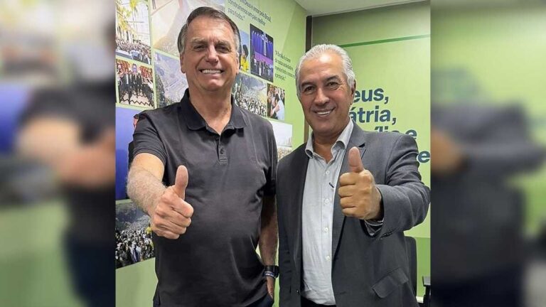 Reinaldo Azambuja se encontra com Bolsonaro em Brasília