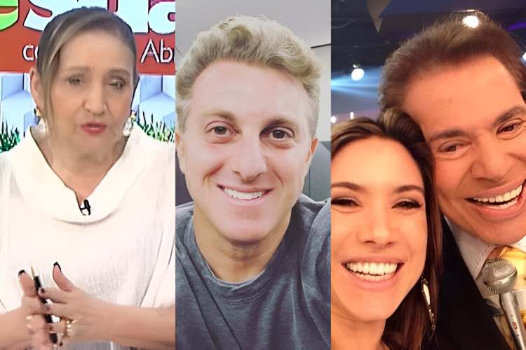 Sonia Abrão, Luciano Huck, Patrícia Abravanel e Silvio Santos (Reprodução: RedeTV/Instagram)