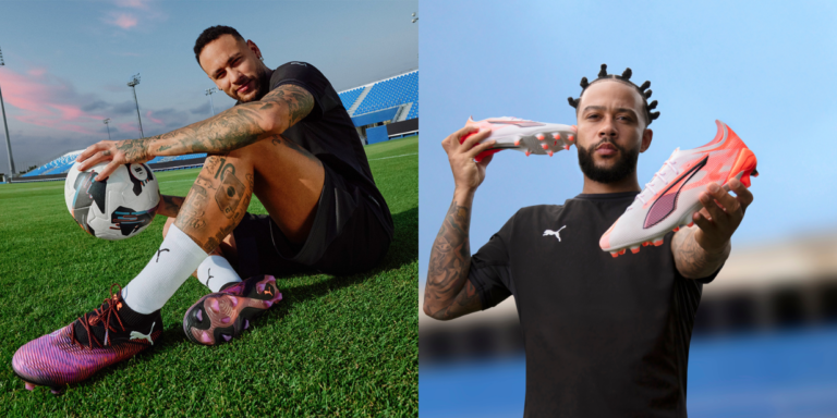 Neymar e Memphis Depay estrelam campanhas de novas chuteiras da Puma