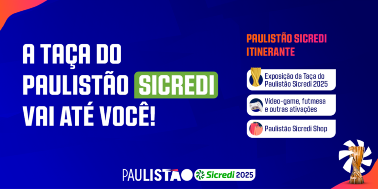 Troféu do Paulistão 2025 fará tour por 12 cidades de São Paulo em ação promovida pelo Sicredi