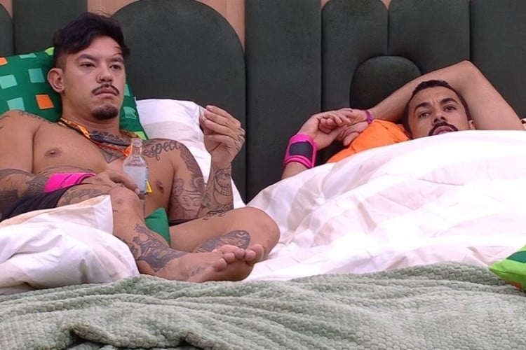 Gabriel e Maike durante o BBB25