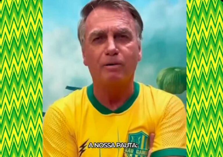 Bolsonaro convoca brasileiros para 'Fora Lula' e anistia em 16 de março (vídeo)