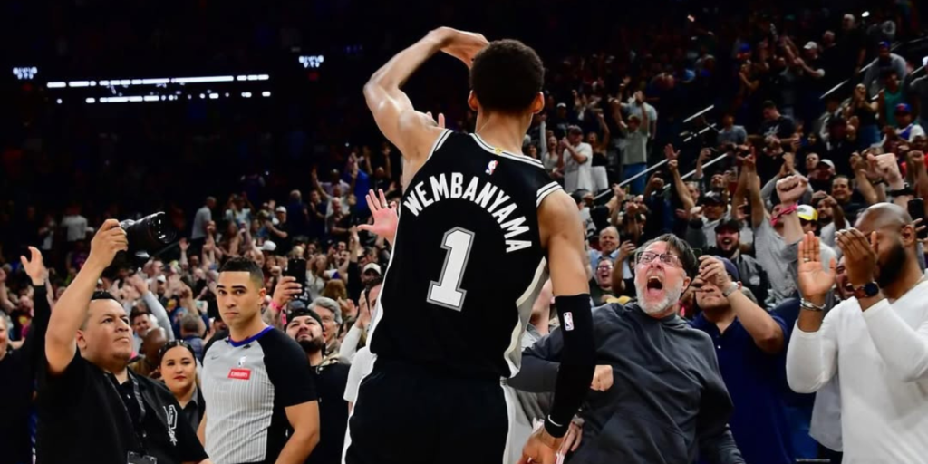 Torcedores do San Antonio Spurs vibram com Victor Wembanyama - Reprodução / Instagram @wemby